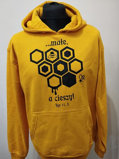 Bluza z kapturem żółta - ...małe, a cieszy