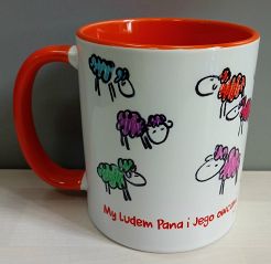 Kubek z kolorowym wnętrzem - My ludem Pana i jego owcami