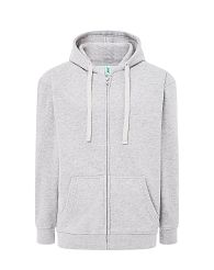 Bluza z kapturem rozpinana szara JHK AS-ASH MELANGE