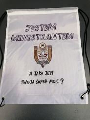 Plecak poliestrowy Jestem ministrantem a jaka jest twoja super moc