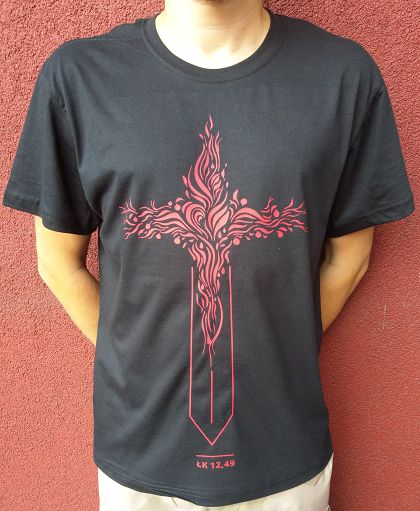 Koszulka męska - krzyż i miecz