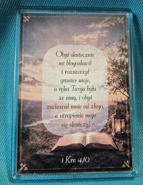 Magnes akrylowy 104x74 Obyś skutecznie mi błogosławił...