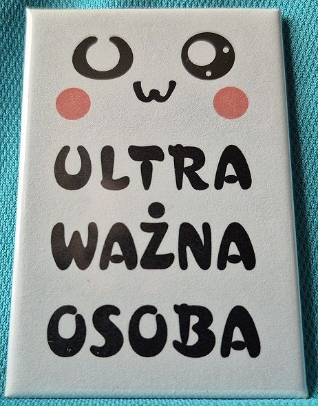 Magnes metalowy 8 x 5,5 cm Ultra Ważna Osoba