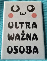 Magnes metalowy 8 x 5,5 cm Ultra Ważna Osoba