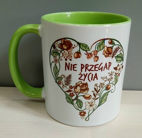 Kubek z kolorowym wnętrzem - Nie przegap życia