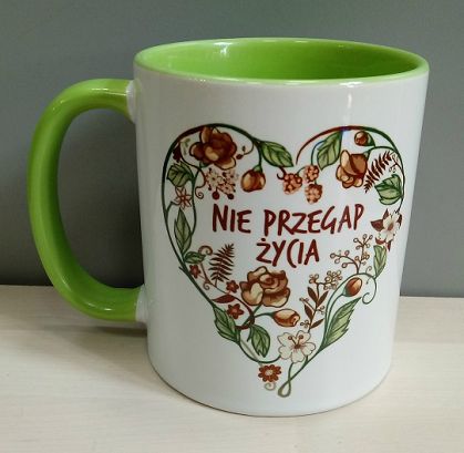 Kubek z kolorowym wnętrzem - Nie przegap życia