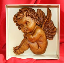 Relief gipsowy Aniołek
