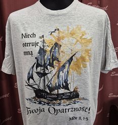 Koszulka szara Niech steruje mną Twoja Opatrzność!