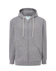 Bluza z kapturem rozpinana szara JHK GM-GREY MELANGE