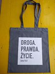 Torba bawełniana kolorowa z nadrukiem Droga Prawda Życie - 9