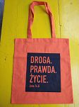 Torba bawełniana kolorowa z nadrukiem Droga Prawda Życie - 3