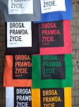 Torba bawełniana kolorowa z nadrukiem Droga Prawda Życie - 10
