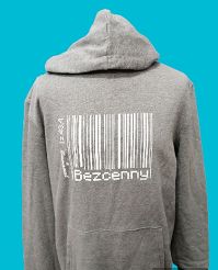 Bluza z kapturem szara Bezcenny