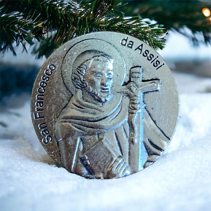 Magnes metalowy 3cm św Franciszek z Asyżu