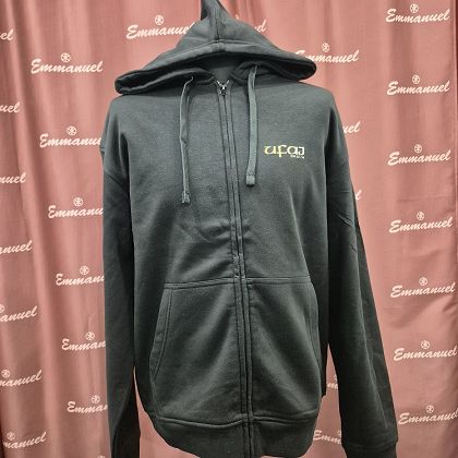 Bluza z kapturem czarna rozpinana UFAJ