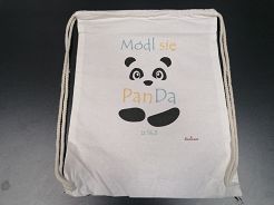 Plecak kolorowy biały Módl się Pan da