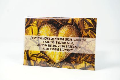 Magnes metalowy 8 x 5,5 cm - Gdybym mówił językami...