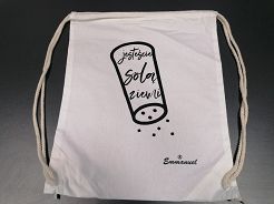 Plecak kolorowy biały Jesteście solą ziemi
