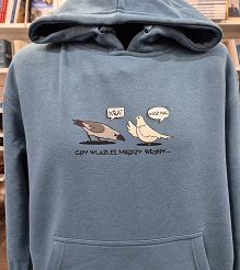 Bluza z kapturem błękitna Gdy wlazłeś miedzy wrony