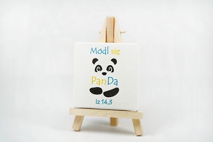 Mini płótno malarskie z nadrukiem Módl się PanDa