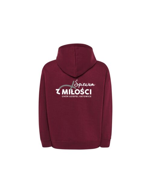 Bluza z kapturem bordowa Z Miłości
