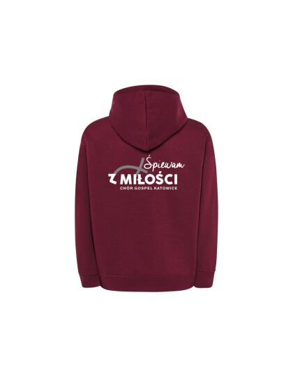 Bluza z kapturem bordowa Z Miłości