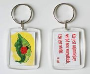 Brelok AKRYL wzór - 11 (biedronka / cytat)
