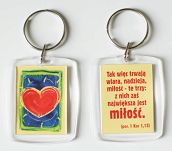 Brelok AKRYL wzór - 14 (serce / cytat)