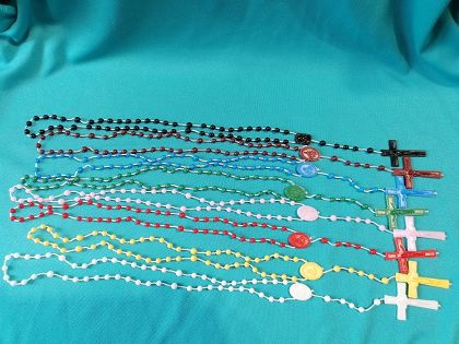 Różaniec plastikowy mix kolorów