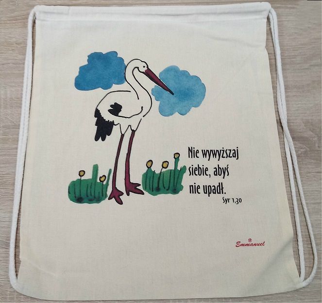 Plecak bawełniany Nie wywyższaj siebie