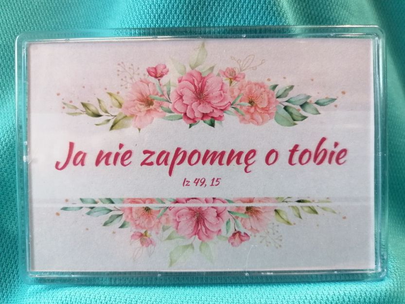 Magnes akrylowy 9,5 x 6,5 cm Ja nie zapomnę o tobie