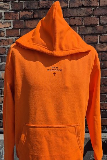 Bluza z kapturem pomarańczowa Mam wszystko