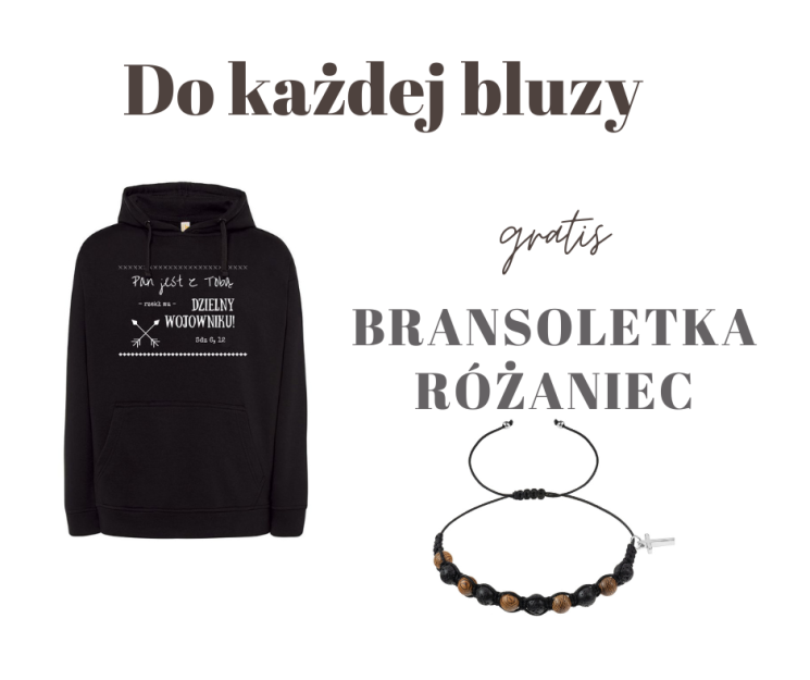 Bluza z dowolnie wybranym wzorem + bransoletka różaniec gratis