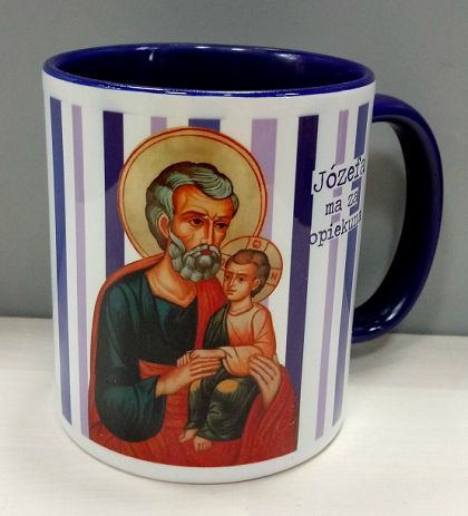 Kubek z kolorowym wnętrzem - Święty Józef