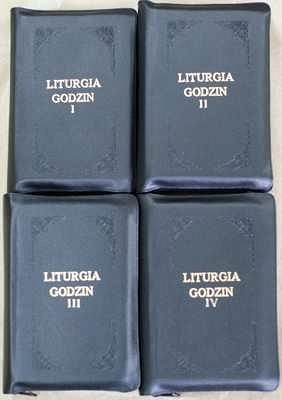 Liturgia Godzin skóra komplet I-IV z zamkiem