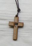 Krzyżyk drewniany (mały, 3 cm) - wzór 4
