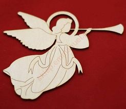 Ozdoba świąteczna z drewna mała wzór 6