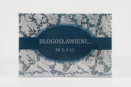 Magnes metalowy 8 x 5,5 cm Błogosławieni Mt 5, 3-12