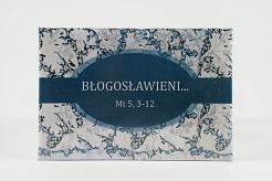 Magnes metalowy 8 x 5,5 cm Błogosławieni Mt 5, 3-12