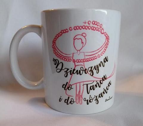 Kubek - Dziewczyna do tańca i do różańca - wzór 1
