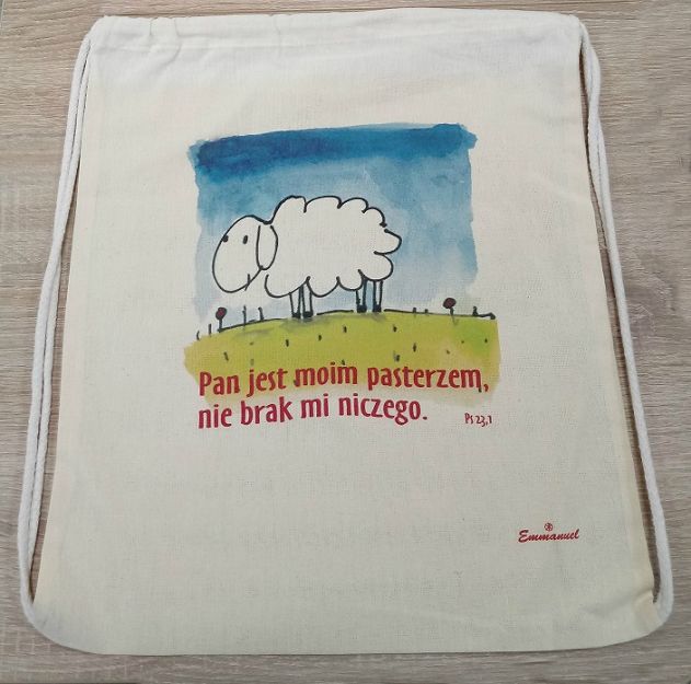 Plecak bawełniany Pan jest moim pasterzem