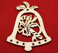 Ozdoba świąteczna z drewna mała wzór 8