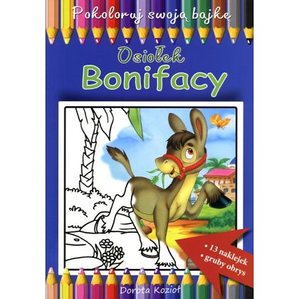 Kolorowanka i Naklejki Osiołek Bonifacy