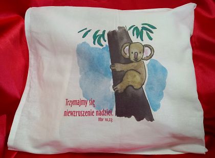 Poduszka przytulanka - Trzymajmy się niewzruszenie nadziei