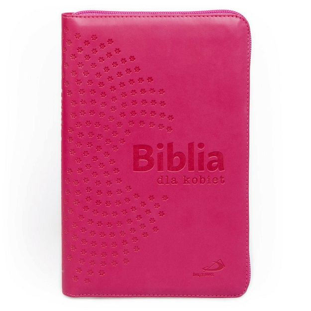 Biblia dla kobiet - malinowa, zamek, złocone brzegi kartek