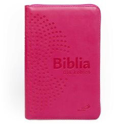 Biblia dla kobiet - malinowa, zamek, złocone brzegi kartek