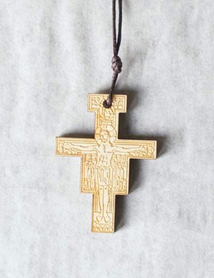 Krzyżyk z San Damiano na szyję (mały, 4 cm)