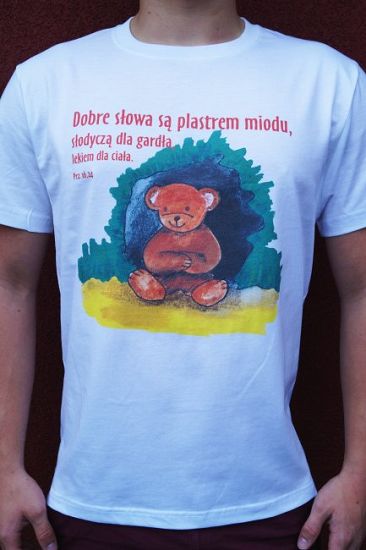 Koszulka T-shirt - Dobre słowa są plastrem miodu słodyczą dla gardła lekiem dla ciała