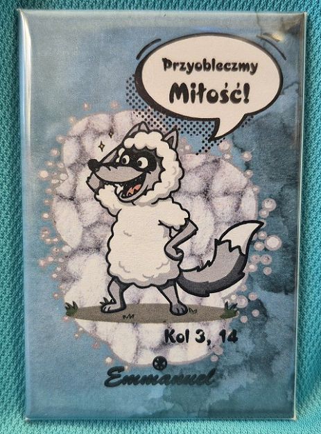 Magnes metalowy 8 x 5,5 cm Przyobleczmy miłość