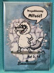Magnes metalowy 8 x 5,5 cm Przyobleczmy miłość